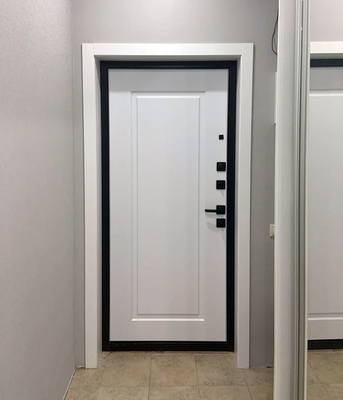 Белая дверь с белой панелью МДФ