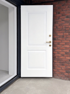 Уличная дверь с белым МДФ